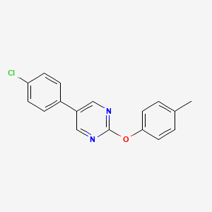 molecular formula C17H13ClN2O B2414703 5-(4-Chlorophenyl)-2-(4-methylphenoxy)pyrimidine CAS No. 477857-66-2