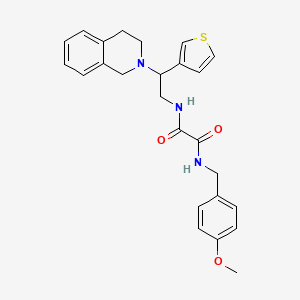 N1-(2-(3,4-dihydroisoquinolin-2(1H)-yl)-2-(thiophen-3-yl)ethyl)-N2-(4-methoxybenzyl)oxalamide