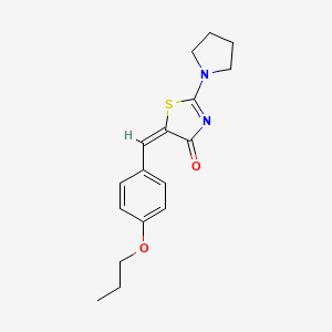 (E)-5-(4-propoxybenzylidene)-2-(pyrrolidin-1-yl)thiazol-4(5H)-one