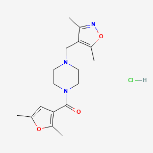 (2,5-Dimethylfuran-3-yl)(4-((3,5-dimethylisoxazol-4-yl)methyl)piperazin-1-yl)methanone hydrochloride