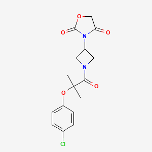 3-(1-(2-(4-Chlorophenoxy)-2-methylpropanoyl)azetidin-3-yl)oxazolidine-2,4-dione