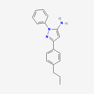 1-phenyl-3-(4-propylphenyl)-1H-pyrazol-5-amine