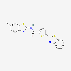 5-(1,3-benzothiazol-2-yl)-N-(6-methyl-1,3-benzothiazol-2-yl)thiophene-2-carboxamide