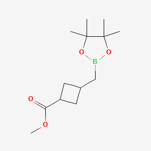 molecular formula C13H23BO4 B2414734 Methyl 3-((4,4,5,5-tetramethyl-1,3,2-dioxaborolan-2-yl)methyl)cyclobutane-1-carboxylate CAS No. 2365173-88-0