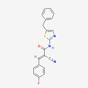 (E)-N-(5-benzylthiazol-2-yl)-2-cyano-3-(4-fluorophenyl)acrylamide