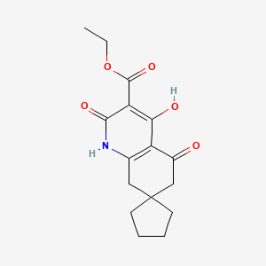 ethyl 4-hydroxy-2,5-dioxospiro[6,8-dihydro-1H-quinoline-7,1'-cyclopentane]-3-carboxylate