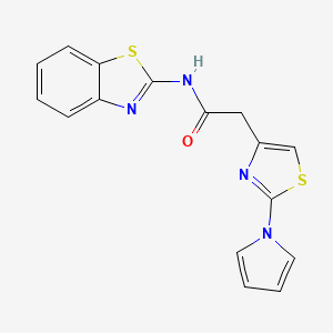 2-(2-(1H-pyrrol-1-yl)thiazol-4-yl)-N-(benzo[d]thiazol-2-yl)acetamide