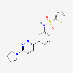 N-[3-(6-pyrrolidin-1-ylpyridazin-3-yl)phenyl]thiophene-2-sulfonamide