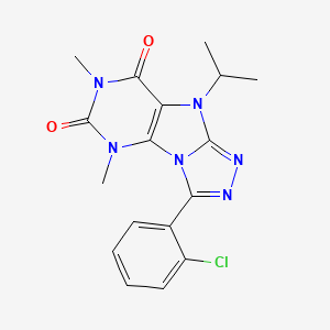 3-(2-chlorophenyl)-9-isopropyl-5,7-dimethyl-5H-[1,2,4]triazolo[4,3-e]purine-6,8(7H,9H)-dione