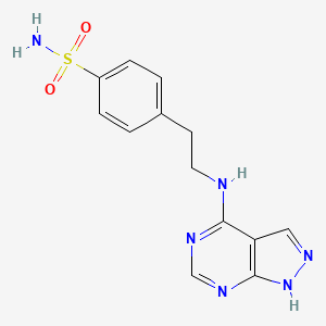 4-(2-((1H-pyrazolo[3,4-d]pyrimidin-4-yl)amino)ethyl)benzenesulfonamide