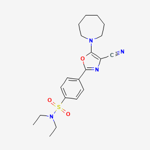 4-(5-(azepan-1-yl)-4-cyanooxazol-2-yl)-N,N-diethylbenzenesulfonamide
