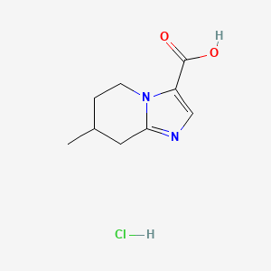 7-Methyl-5,6,7,8-tetrahydroimidazo[1,2-a]pyridine-3-carboxylic acid;hydrochloride