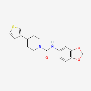 N-(benzo[d][1,3]dioxol-5-yl)-4-(thiophen-3-yl)piperidine-1-carboxamide