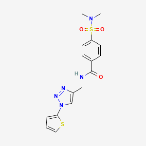 4-(N,N-dimethylsulfamoyl)-N-((1-(thiophen-2-yl)-1H-1,2,3-triazol-4-yl)methyl)benzamide
