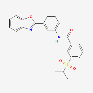 N-(3-(benzo[d]oxazol-2-yl)phenyl)-3-(isopropylsulfonyl)benzamide