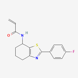 molecular formula C16H15FN2OS B2414770 N-[2-(4-Fluorophenyl)-4,5,6,7-tetrahydro-1,3-benzothiazol-7-yl]prop-2-enamide CAS No. 2305414-14-4