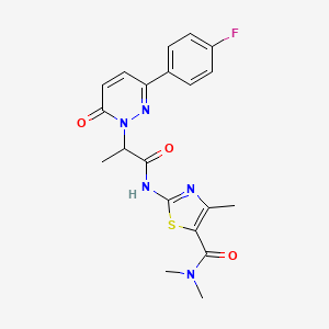 2-(2-(3-(4-fluorophenyl)-6-oxopyridazin-1(6H)-yl)propanamido)-N,N,4-trimethylthiazole-5-carboxamide