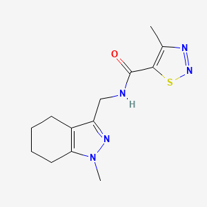 molecular formula C13H17N5OS B2414778 4-methyl-N-[(1-methyl-4,5,6,7-tetrahydro-1H-indazol-3-yl)methyl]-1,2,3-thiadiazole-5-carboxamide CAS No. 1448072-58-9