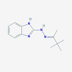 molecular formula C13H18N4 B241478 3,3-dimethyl-2-butanone 1H-benzimidazol-2-ylhydrazone 
