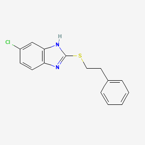 molecular formula C15H13ClN2S B2414780 5-chloro-2-(phenethylthio)-1H-benzo[d]imidazole CAS No. 867041-78-9