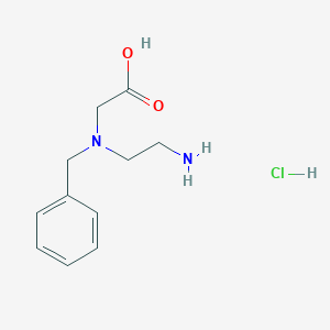 molecular formula C11H17ClN2O2 B2414784 2-[2-Aminoethyl(benzyl)amino]acetic acid;hydrochloride CAS No. 2137536-88-8