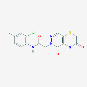 N-(2-chloro-4-methylphenyl)-2-(4-methyl-3,5-dioxopyridazino[4,5-b][1,4]thiazin-6-yl)acetamide