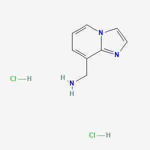 molecular formula C8H11Cl2N3 B2414800 咪唑并[1,2-a]吡啶-8-基甲胺二盐酸盐 CAS No. 2378501-84-7
