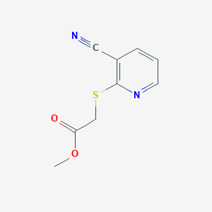 molecular formula C9H8N2O2S B2414805 Methyl [(3-cyanopyridin-2-yl)thio]acetate CAS No. 1156077-24-5