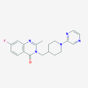 7-Fluoro-2-methyl-3-[(1-pyrazin-2-ylpiperidin-4-yl)methyl]quinazolin-4-one