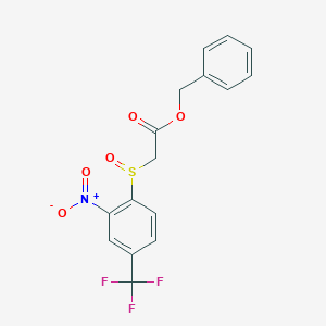 molecular formula C16H12F3NO5S B241482 Benzyl 2-[2-nitro-4-(trifluoromethyl)phenyl]sulfinylacetate 