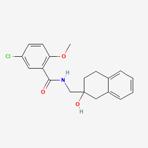 molecular formula C19H20ClNO3 B2414828 5-chloro-N-((2-hydroxy-1,2,3,4-tetrahydronaphthalen-2-yl)methyl)-2-methoxybenzamide CAS No. 1421481-88-0