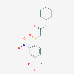 molecular formula C15H16F3NO5S B241483 Cyclohexyl {[2-nitro-4-(trifluoromethyl)phenyl]sulfinyl}acetate 