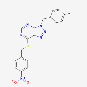 3-(4-methylbenzyl)-7-((4-nitrobenzyl)thio)-3H-[1,2,3]triazolo[4,5-d]pyrimidine