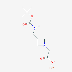 Lithium;2-[3-[[(2-methylpropan-2-yl)oxycarbonylamino]methyl]azetidin-1-yl]acetate