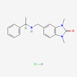 1,3-Dimethyl-5-{[(1-phenylethyl)amino]methyl}-1,3-dihydro-2H-benzimidazol-2-one (HCl)