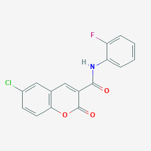 molecular formula C16H9ClFNO3 B2414853 6-chloro-N-(2-fluorophenyl)-2-oxo-2H-chromene-3-carboxamide CAS No. 898478-66-5