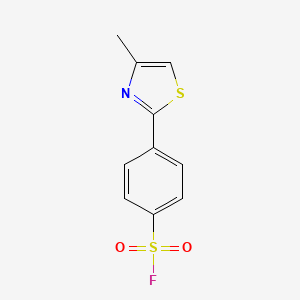 molecular formula C10H8FNO2S2 B2414856 4-(4-Methyl-1,3-thiazol-2-yl)benzenesulfonyl fluoride CAS No. 2137713-81-4