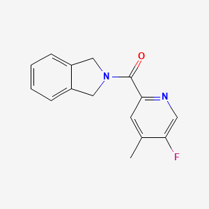 molecular formula C15H13FN2O B2414859 1,3-Dihydroisoindol-2-yl-(5-fluoro-4-methylpyridin-2-yl)methanone CAS No. 2415584-26-6