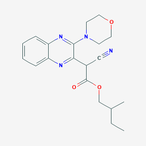 2-Methylbutyl 2-cyano-2-(3-morpholinoquinoxalin-2-yl)acetate