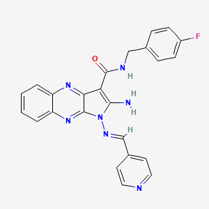 2-amino-N-(4-fluorobenzyl)-1-{[(E)-pyridin-4-ylmethylidene]amino}-1H-pyrrolo[2,3-b]quinoxaline-3-carboxamide