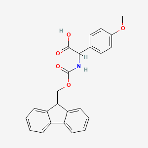 molecular formula C24H21NO5 B2414883 [(9h-芴-9-基甲氧羰基氨基)]-(4-甲氧基苯基)乙酸 CAS No. 1028530-29-1