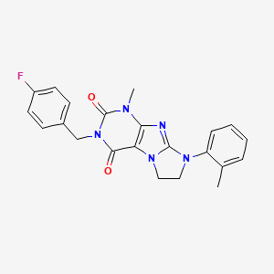 2-[(4-Fluorophenyl)methyl]-4-methyl-6-(2-methylphenyl)-7,8-dihydropurino[7,8-a]imidazole-1,3-dione