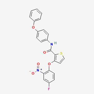 3-(4-fluoro-2-nitrophenoxy)-N-(4-phenoxyphenyl)thiophene-2-carboxamide