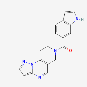 (1H-indol-6-yl)(2-methyl-8,9-dihydropyrazolo[1,5-a]pyrido[3,4-e]pyrimidin-7(6H)-yl)methanone
