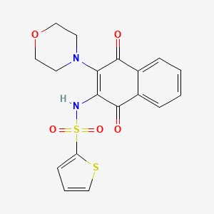 N-(3-morpholin-4-yl-1,4-dioxonaphthalen-2-yl)thiophene-2-sulfonamide