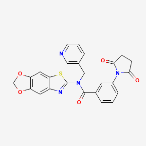 N-([1,3]dioxolo[4',5':4,5]benzo[1,2-d]thiazol-6-yl)-3-(2,5-dioxopyrrolidin-1-yl)-N-(pyridin-3-ylmethyl)benzamide