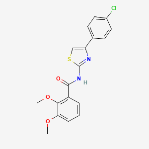 molecular formula C18H15ClN2O3S B2414895 N-[4-(4-氯苯基)-1,3-噻唑-2-基]-2,3-二甲氧基苯甲酰胺 CAS No. 922604-11-3
