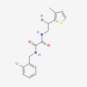 molecular formula C16H17ClN2O3S B2414909 N1-(2-氯苄基)-N2-(2-羟基-2-(3-甲硫代吩-2-基)乙基)草酰胺 CAS No. 1351605-59-8