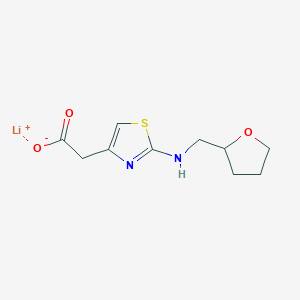 molecular formula C10H13LiN2O3S B2414910 锂(1+)离子2-(2-{[(氧杂环丁烷-2-基)甲基]氨基}-1,3-噻唑-4-基)乙酸 CAS No. 2044713-86-0