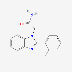 molecular formula C16H15N3O B2414918 2-[2-(2-methylphenyl)-1H-benzimidazol-1-yl]acetamide CAS No. 955322-08-4